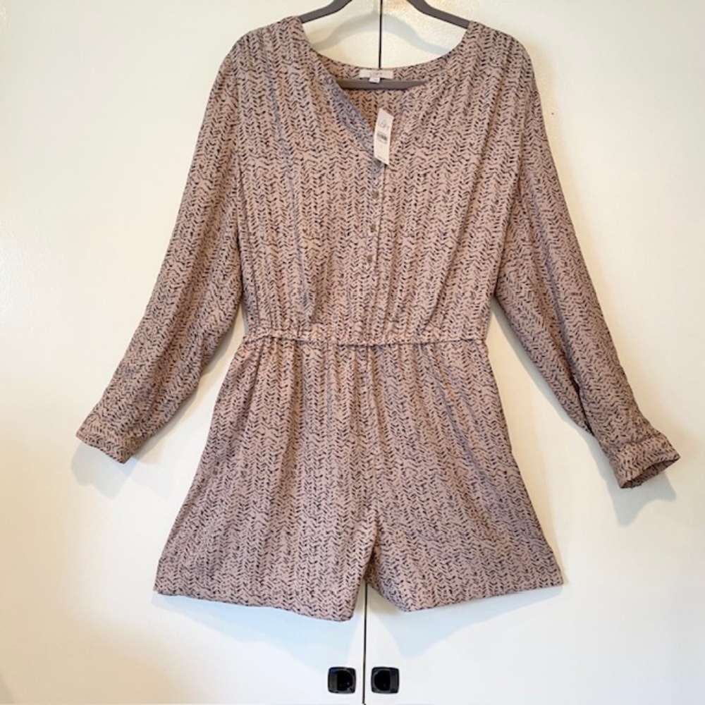 Loft Romper w/Roll Up Sleeves - Sz L